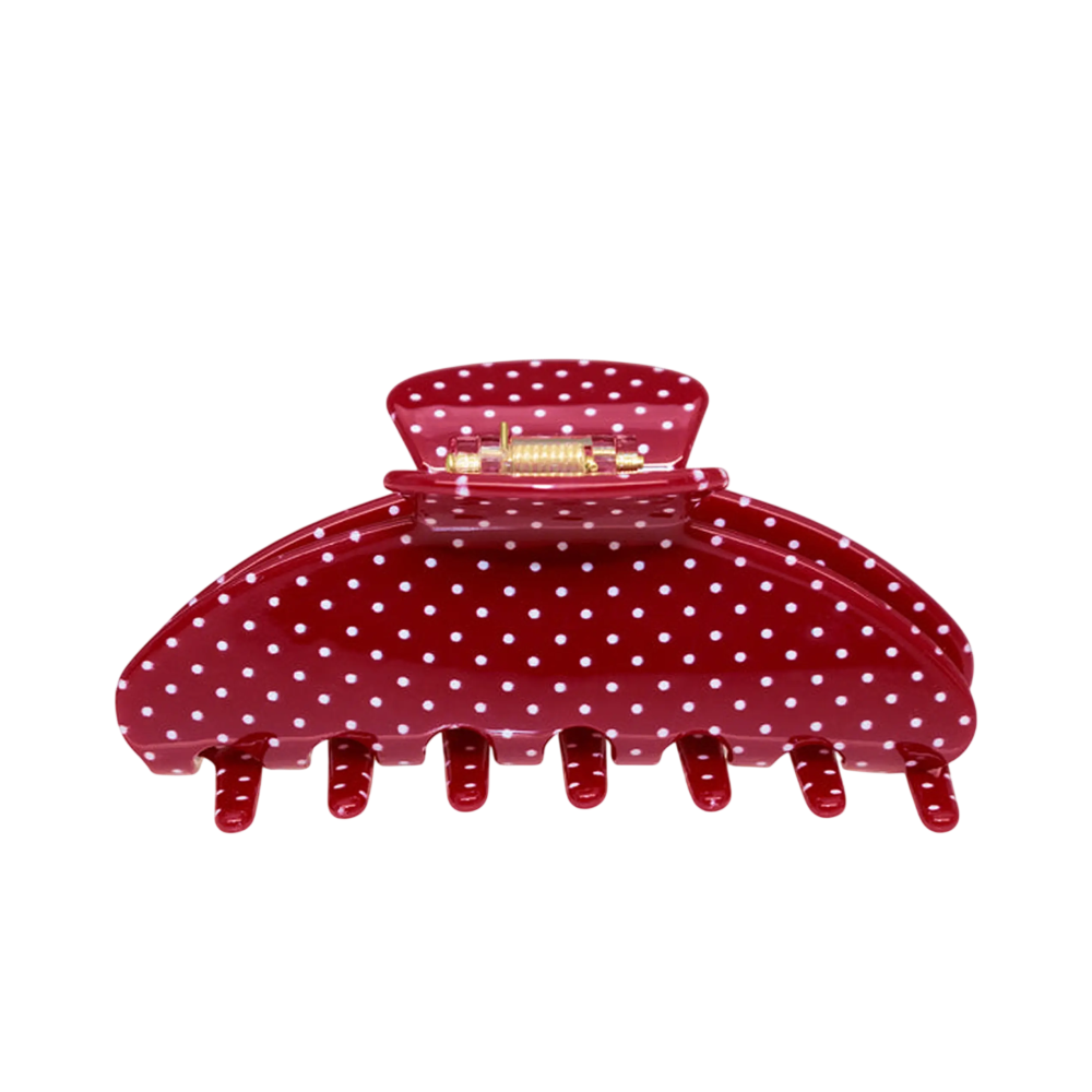 EMI JAY Big Effing Clip in Cherry Polka Dot - Великий крабик для волосся "Cherry Polka Dot"